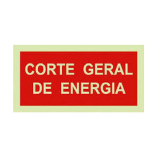 Placa Fotol.Corte Geral Energia 200x100 Segurança