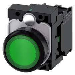 Botão Completo Luminoso Verde 22mm 3SU1102-0AB40-1BA0