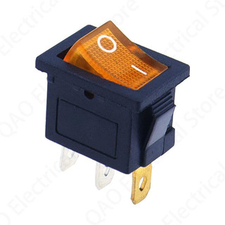 Mini Interruptor Painel RS22-B Luminoso Laranja 09010204