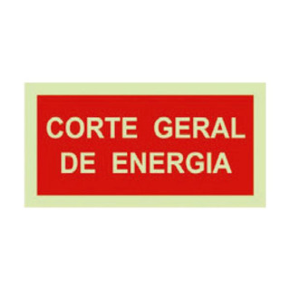 S3FSigns - Placa Fotol.Corte Geral Energia 200x100 Segurança