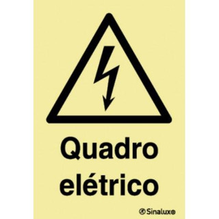 Placa Fotolum.Quadro Eletrico 100X150 Perigo