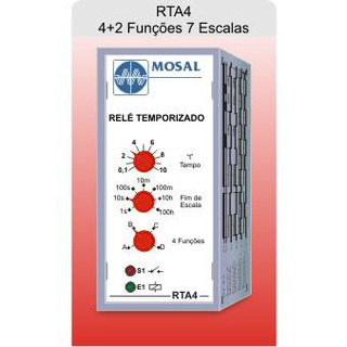 MEGA - Relé Temporizado Multifunção 220Vac 1 Inversor RTA422A1