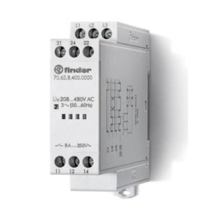 Finder - Relé Controle de Sequencia e Falta Fase 2 Contatos 6A 208/400V