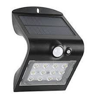 Aplique de Led Solar 1.5W IP65 4000K Preto