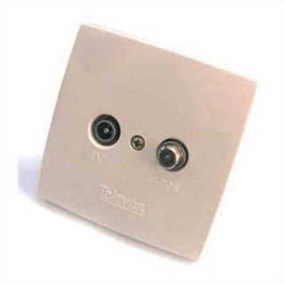 Tomada Passagem 3KV 8dB Multimedia para TV Cabo