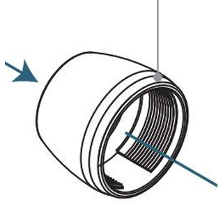 LI08FF Fêmea Frontal ABS para Tubo Aluminio Motor LINCE