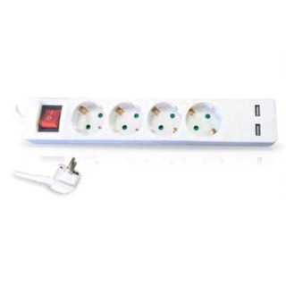 Bloco Quadruplo 2 USB com Interruptpor 3G1.5mm 1.5mts