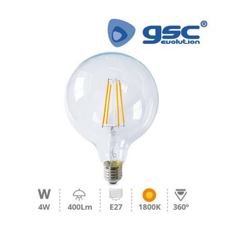 Lampada  Led Serie Oro Globo 125 4W E27 1800K