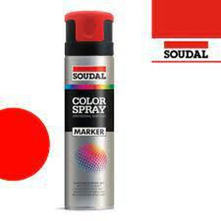 Soudal - Spray Marcação Rosso Vermelho Fluorescente 500mL 155570