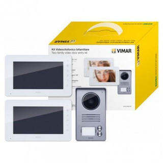 Elvox - Kit de Video Porteiro Bifamiliar com 2 Monitores 7 2 Fios