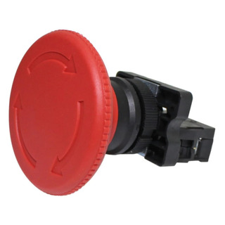 SOFLIGHT - Botão Cogumelo com Encravamento Plástico M22 Vermelho 1NC SLCPB01AS542
