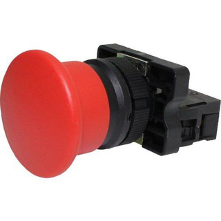 SOFLIGHT - Botão Cogumelo sem Encravamento Plástico M22 Vermelho 1NC SLCPB01AC42