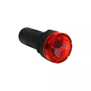 SOFLIGHT - Besouro Luminoso 24V para Furo 22mm Vermelho SL-CPB01-22SM-024