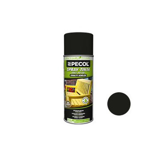 PECOL - Spray Tinta Acrilica Preto Opaco Ral 9005M 400ml