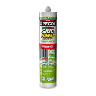 PECOL - Silicone Neutro Multiusos Construção SILICPOWER Branco 280ml