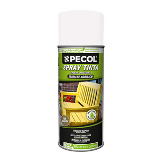 PECOL - Spray Tinta Acrilica Preto Brilho Ral 9005G 400ml