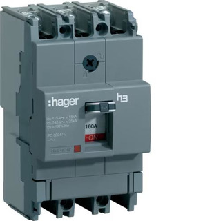 Hager - Disjuntor Geral X160 3P3D 160A 18Ka 4,5 Módulos HDA160L