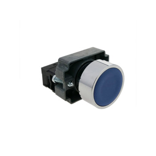 SOFLIGHT - Botão Pressão Metálico M22 29mm Azul 1NO SLCPB02BA61
