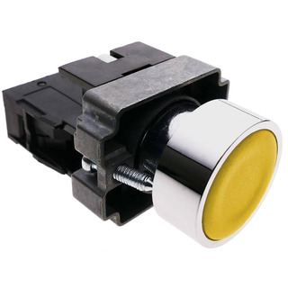 SOFLIGHT - Botão Pressão Metálico Com Proteção Silicone 29mm Amarela 1NO SLCPB02BP51