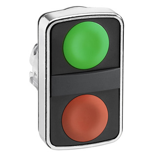 Schneider - Cabeça Botão Pressão Duplo Verde/Vermelho Para Furo 22mm ZB4BA7340