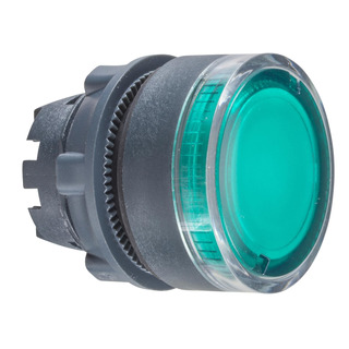 Schneider - Cabeça De Botão Luminoso Para Lâmpada BA9S Verde ZB5AW33