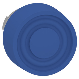 Schneider - Cabeça de Botão Metal Ø22 Goma Azul ZB2BP6