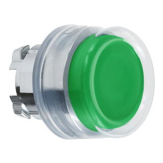 Cabeça De Botão Pressão Verde Com Proteção Silicone Para Furo 22mm ZB4BP3