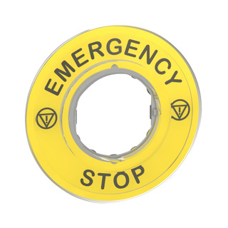 Etiqueta Circular Emergência Stop 60mm em Silicone ZBY9320