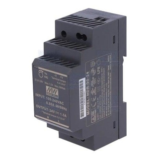 Fonte de Alimentação Comutada Modular 100-240Vac...24Vdc 1.5A 36W HDR-30-24