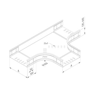 Derivação em T 110X60 Galvanizado Quente (CT60-T-100-DG) 1160202236