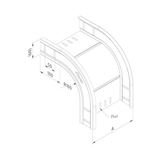 Curva Convexa 100x60 Galvaizado a Quente CT60-FB90-100-DG 1160202656
