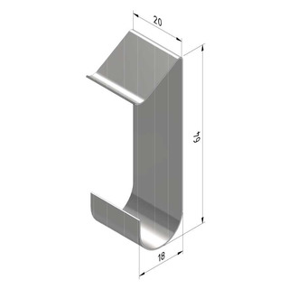 Clip para Tampa de Calha de Escada Inox (CL60-CCL-SS) 1160501022