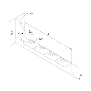 Suporte de Parede em L200 Inox