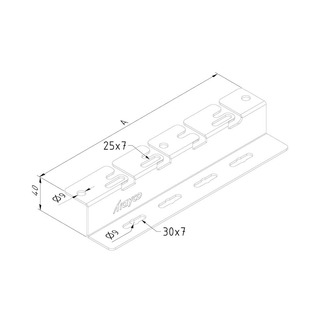 Perfil Distanciador Z 300mm Inox