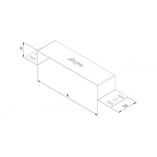 Suporte de Fixação e União para Calha de Pavimento 350x48 Sendzimir 1161302018