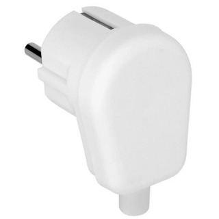 Ficha Macho Curva 90º 2P T 16A Branco WT-16 K2/ BIALY