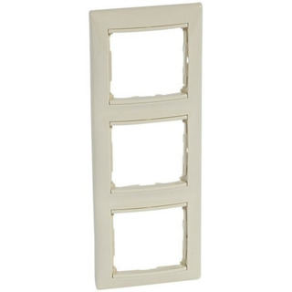 Quadro Triplo Vertical Creme Valena