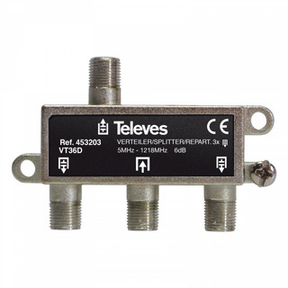 Repartidor de Interior 5-1220Mhz 3D F 6dB 453203