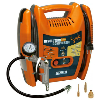 Kit Compressor Portátil Simply 1.5hp 180Lts 8bar 230V sem óleo com Pistola   3Bicos   Mangueira 3Mt 8215180