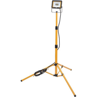 Tripé Extencivel Telecópio Amarelo para 1 Projetor de Led 50w(Incluido) 6000K IP65 com 3 Mt Cabo 8174-1