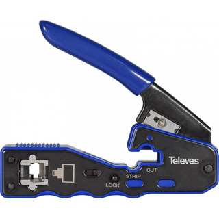 Alicate Cravar Fichas RJ45 C/ Corte Automático 209802