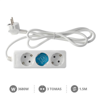 Bloco Triplo 2P T 3G1.5 1.5mts Branco Rolo