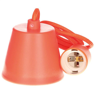 Suporte E27 com cabo Textil 1mts Laranja