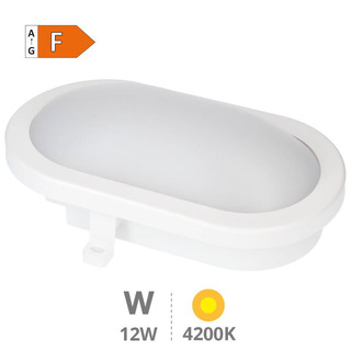 Aplique de Led Oval 12W 840Lm 4000K IP54 Branco 200205039