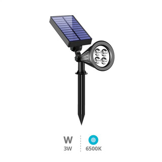 Luminária Solar em Led de Jardim com Estaca com Regulação 3W 6500K IP67 Preto 201210013