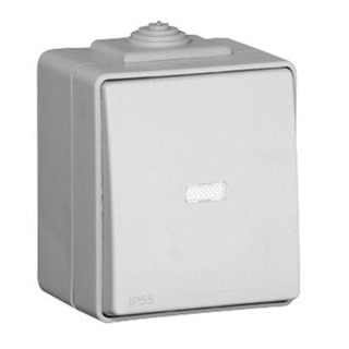 Interruptor Estanque Luminoso Cinza