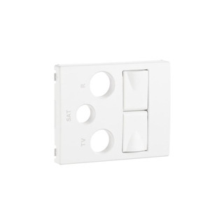 Centro para Tomada Mista R-TV-SAT 2XRJ45 Sirius 70 Branco