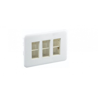 Posto de Trabalho de Embutir 3x4 Módulos Branco