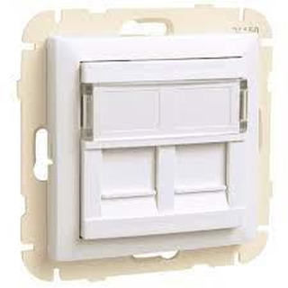 Aro com Módulo Duplo para RJ45 Logus 90 Branco