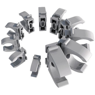 Abraçadeira de Encaixe Livre de Halogéneo para Tubo VD 20 Cinza